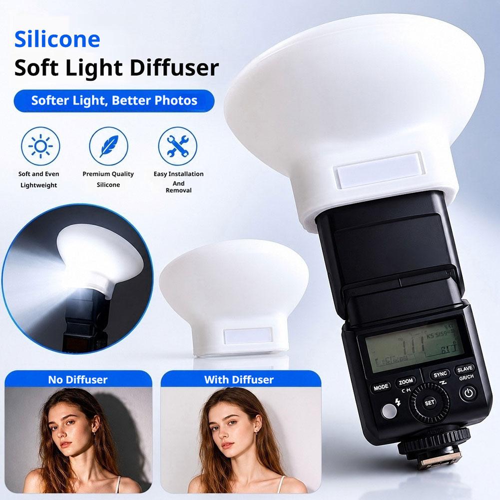 Pop Up Flash Diffuser - غطاء ناشر ضوء سيليكون ناعم محمول