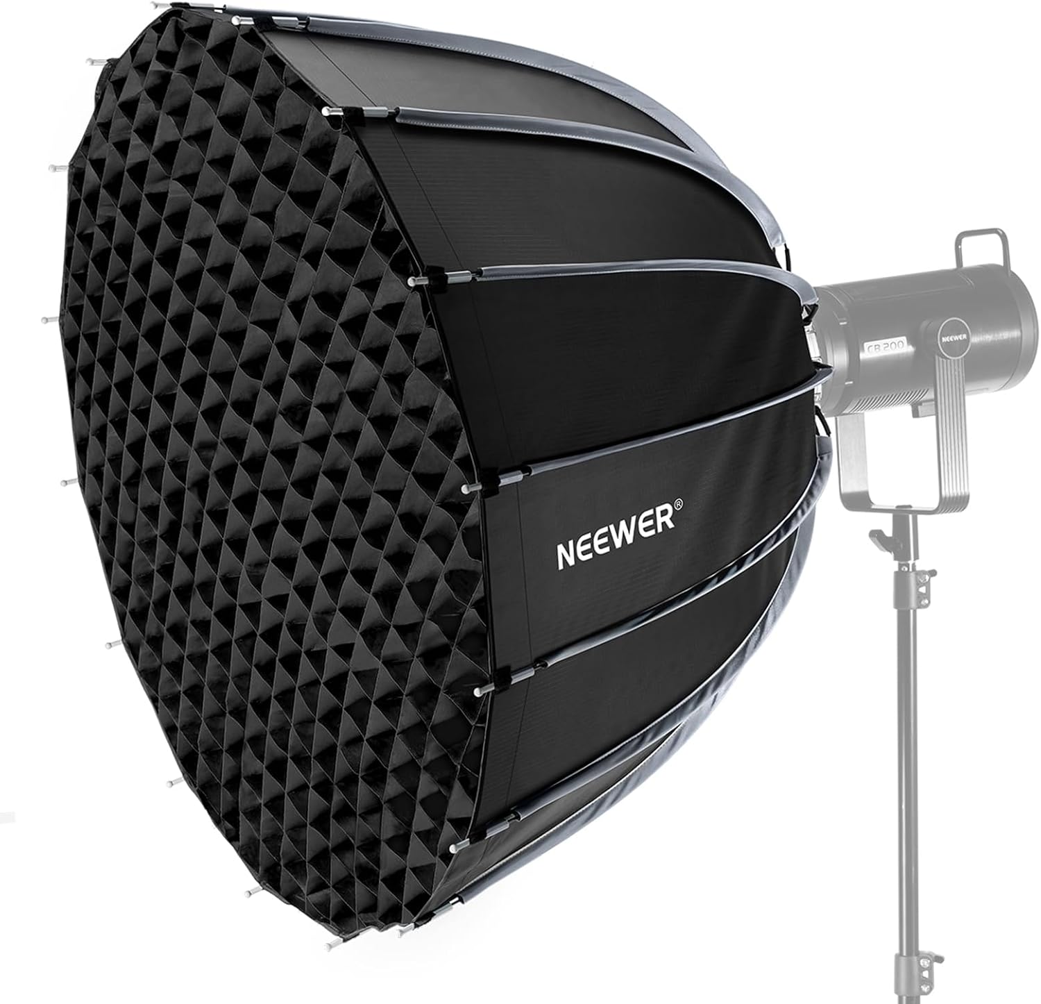 Pop Up Flash Diffuser - صندوق إضاءة بارابولي مع قاعدة بوينز،