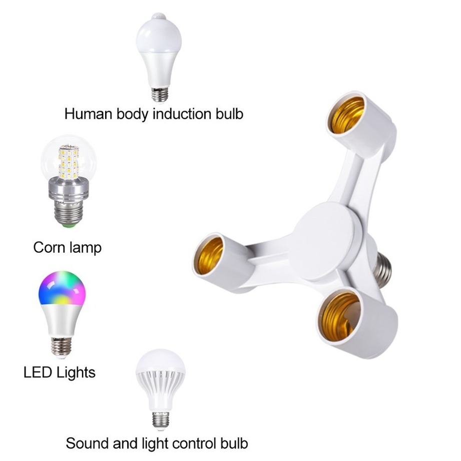 مقبس لمبات 3 في 1 E27 إلى E27، - مراجعة Photography Bulb وسعره