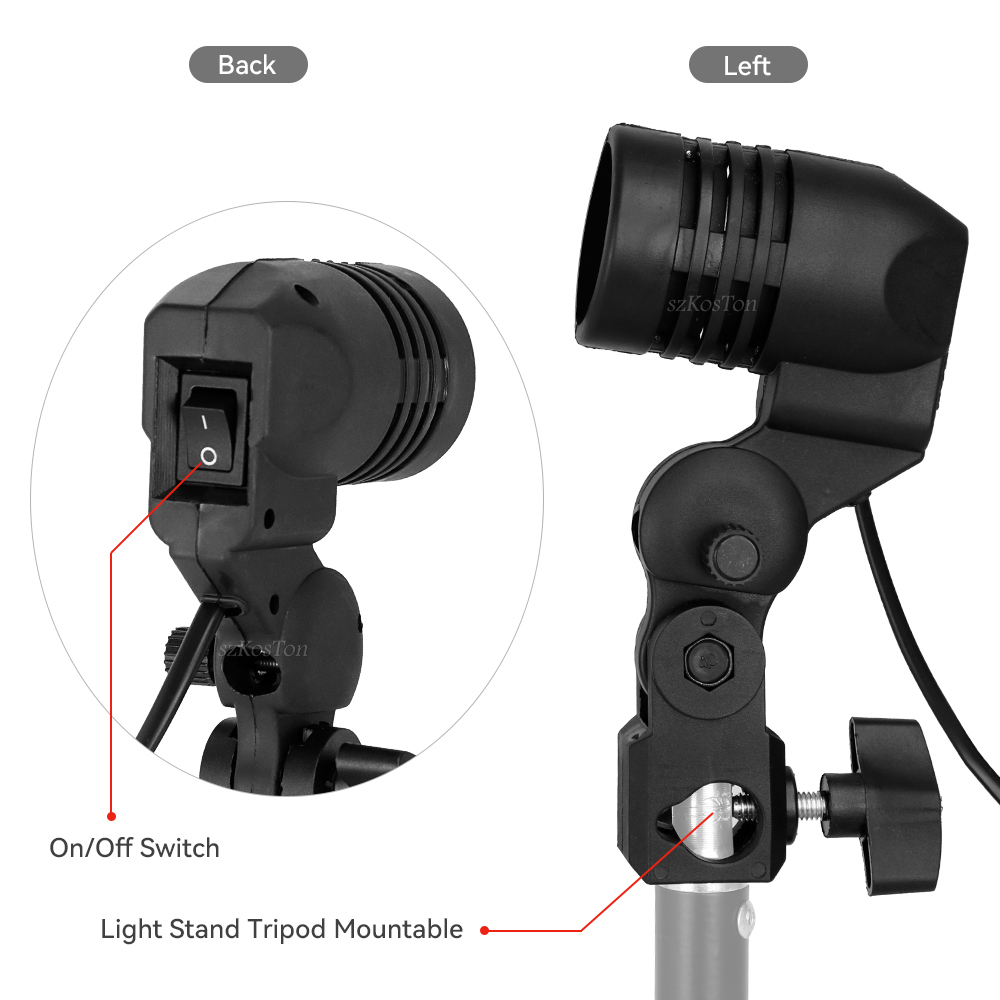 حامل لمبة برأس واحد E27 مقبس ف - مراجعة Photography Bulb وسعره